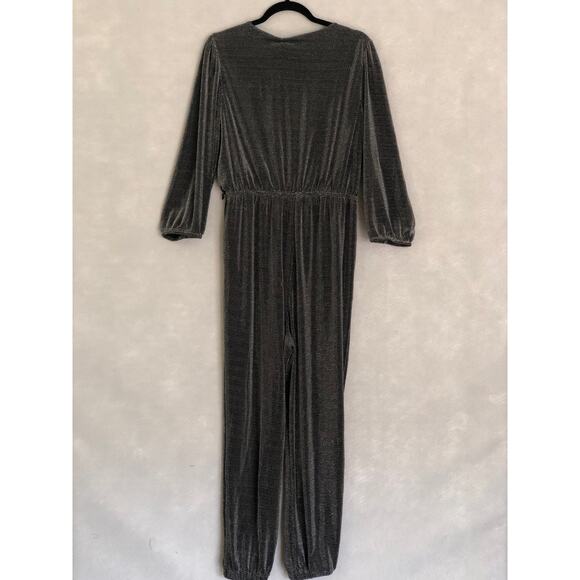 I.N.C International Concepts Size 12 Metallic Jumpsuit Black - Picture 6 of 8